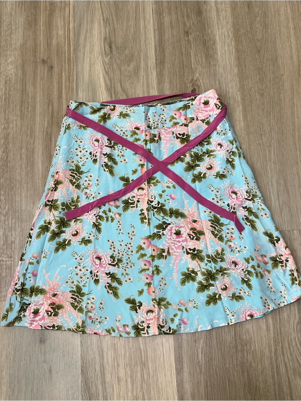 Anthropologie vintage y2k silk floral skirt size 12